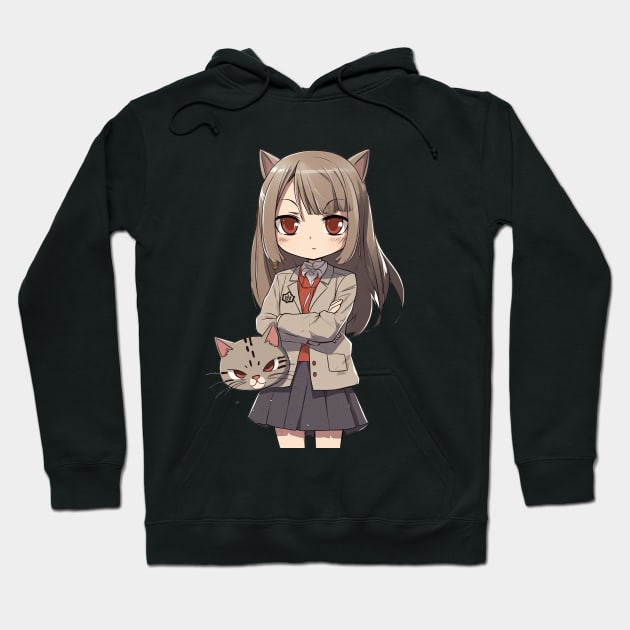 Anime girl with cat hoodie new arrivals